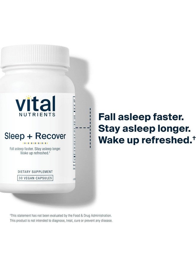 فيتل نيوترينس Vital Nutrients Sleep + Recover | مكمل غذائي نباتي للنوم | دعم النوم | الميلاتونين، والأشواغاندا، وL-Theanine | خالٍ من الجلوتين ومنتجات الألبان والصويا | 30 كبسولة - Image 3
