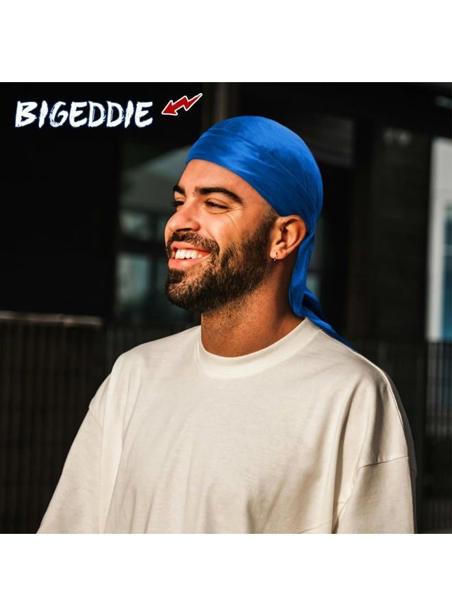 BE BIGEDDIE باقة دوراج 12 قطعة من بيغ إيدي، دوراجات للرجال حريرية، دوراج حريري للرجال والنساء، ساتان دوراج مع ذيل طويل وأشرطة عريضة 12 لوناً - Image 4