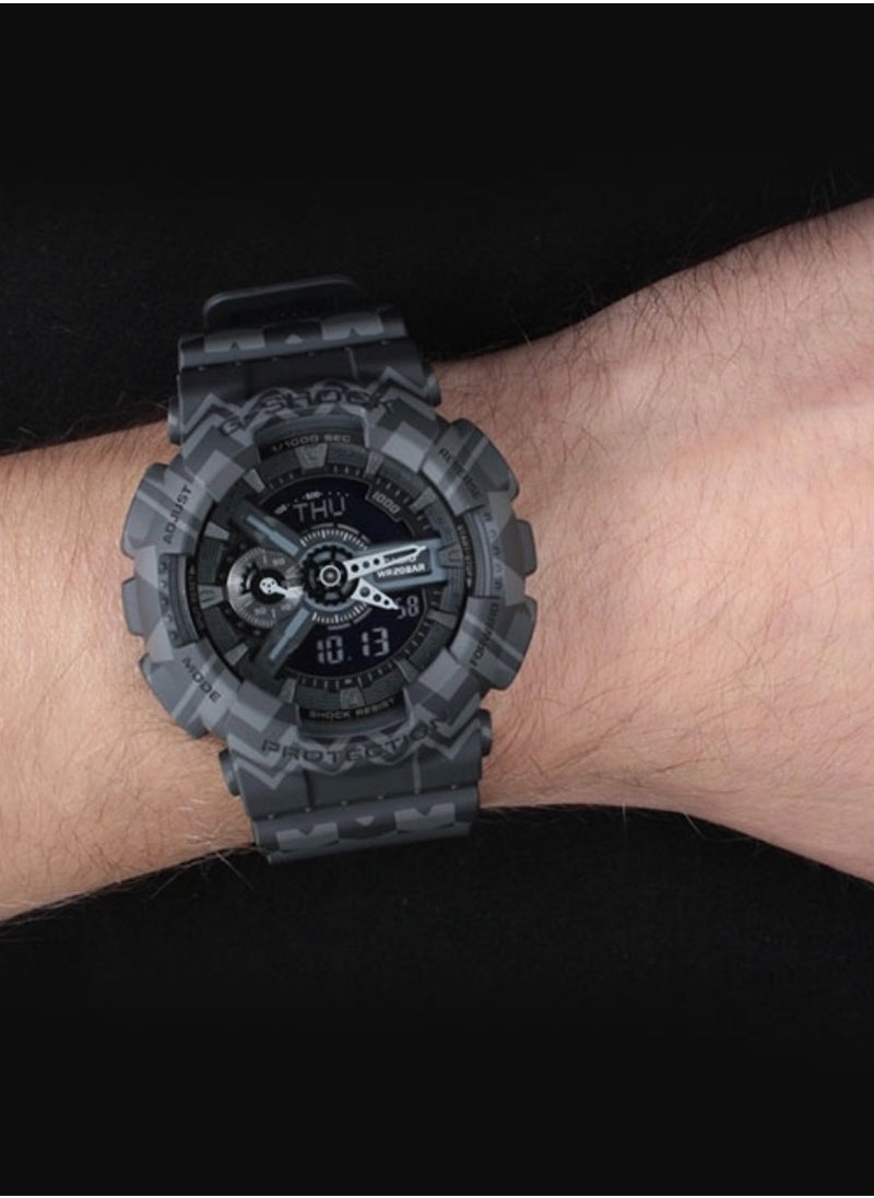 CASIO - CASIO Sports Waterproof and Shockproof Watch GA-110 Black - Image 1
