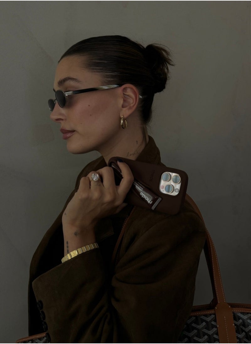 rhode Silicone Lip Holder for Cell Phone, Lip Gloss Adhesive Sleeve for Phone, Lip Holder Stick-on Phone Case, Back Stick On Holder for iPhone Phones（Espresso） - Image 5