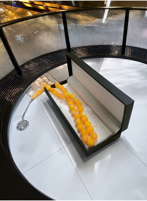 Luxurious rosary with Turkish Trabzona  With a gift box, suitable for placing a rosary or a pen inside