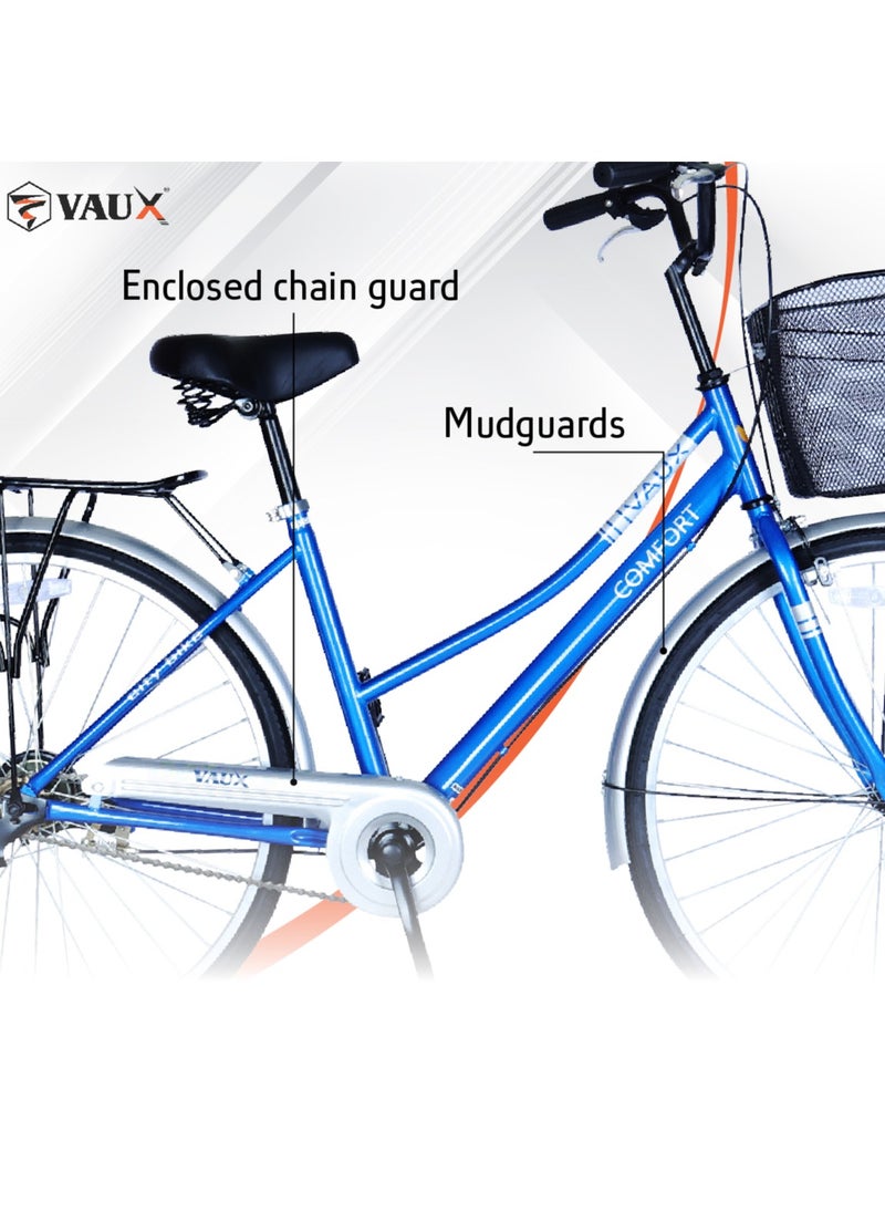 Vaux Vaux - Comfort 26" City Bike - Blue  - Image 5