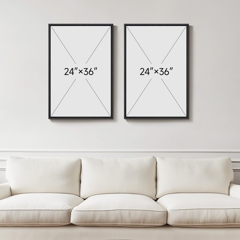 Cuspin Large Framed Neutral Abstract Wall Art, 2 Piece Modern Canvas Prints Paintings, Beige Gold Abstract Pictures for Living Room Hallway Dining Room Bedroom Office Wall Decor 24x36 In - Image 3