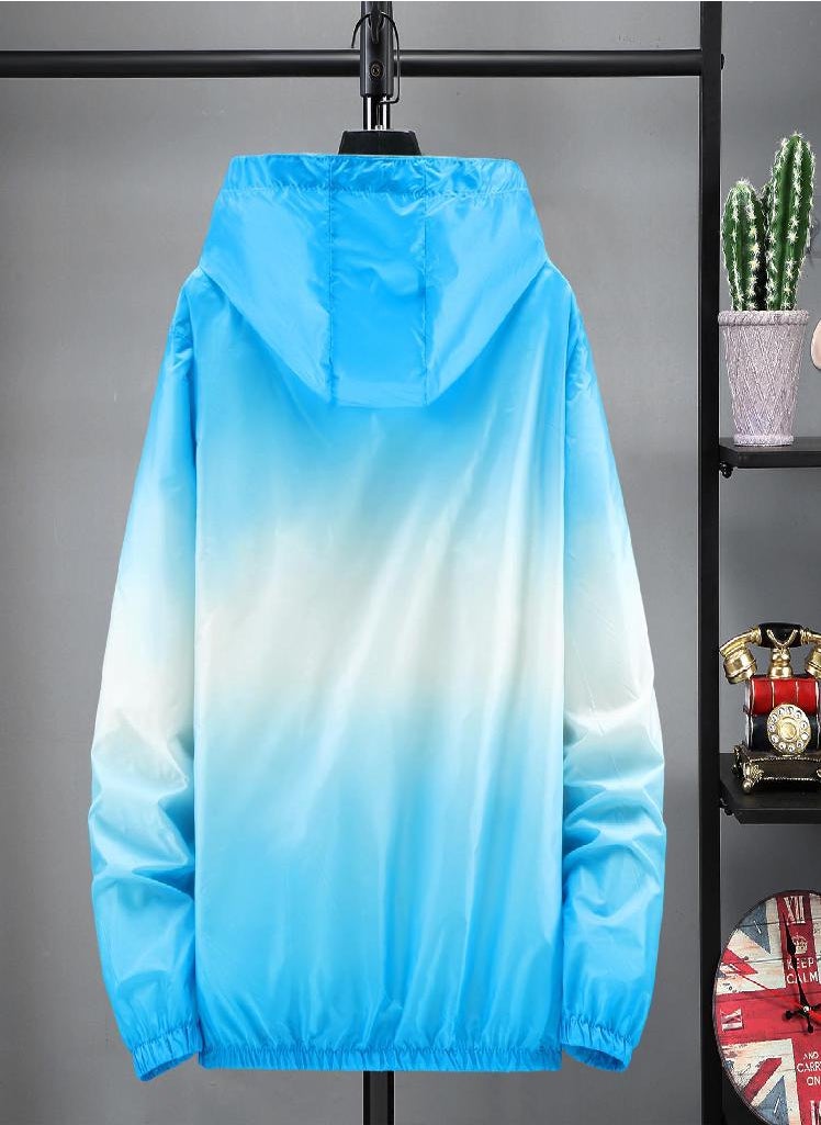 Eckek - Women's Fashion Casual Gradient Hooded Light Outdoor Sports Sunscreen Coat - Image 1