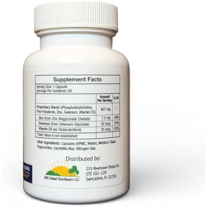 NHS Global LipoProstate Miracle – Liposomal Beta Sitosterol Prostate Supplement for Men – Advanced Absorption Technology – Pine Phytosterols, Zinc, Selenium, D3 – 60 Vegetable Capsules - Image 3