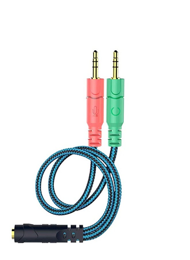 Generic - Headset Splitter Cable for PC 3.5mm Jack Headphones Adapter Convertors for PC 3.5mm Female to 2 Dual 3.5mm Male for Computer Simultaneously Y Splitter Audio - Image 1
