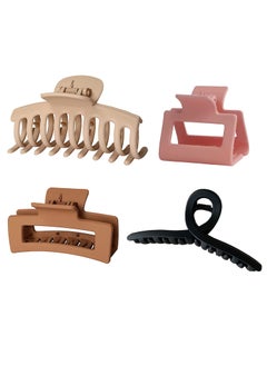 Hair Claw ClipsLarge Hair Clips for Thick Hair4 Style Strong Hold Matte Claw Hair Clips for Thick Hair