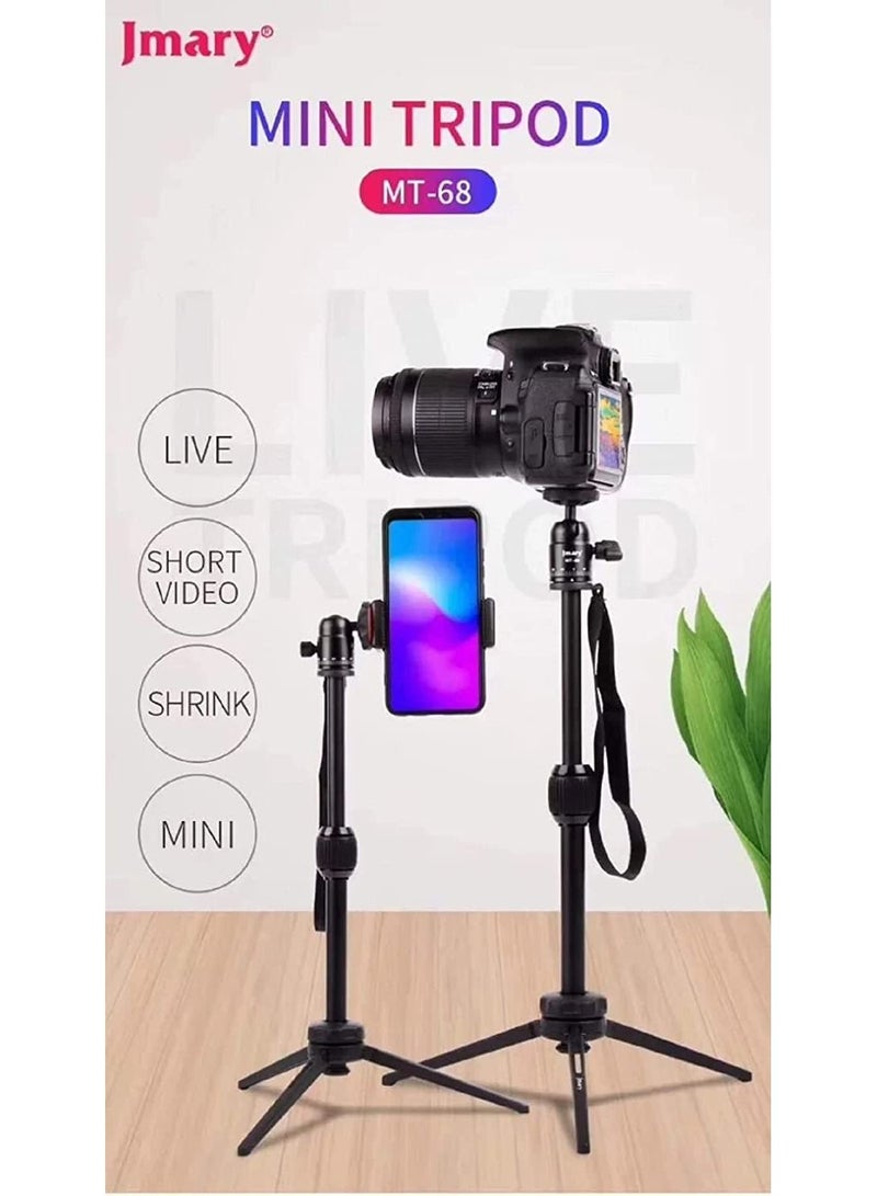 JMARY MT-68 Table-Top Extendable Foldable Tripod Stand for Mobile Phones and DSLR & Digital Cameras - Image 1