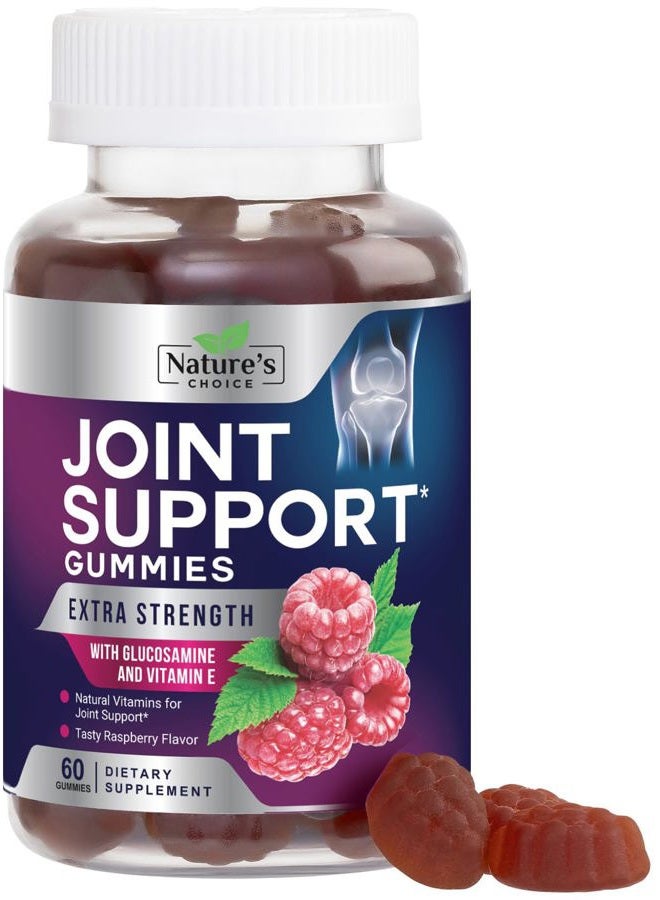 Nature's Choice Joint Support Gummies - Extra Strength Glucosamine Supplement with Vitamin E - Natural Support for Cartilage Joint Health and Flexibility - Image 1