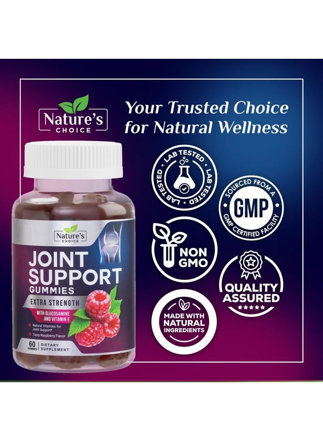 Nature's Choice Joint Support Gummies - Extra Strength Glucosamine Supplement with Vitamin E - Natural Support for Cartilage Joint Health and Flexibility - Image 4