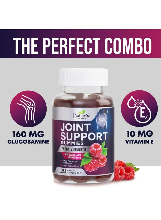 Nature's Choice Joint Support Gummies - Extra Strength Glucosamine Supplement with Vitamin E - Natural Support for Cartilage Joint Health and Flexibility - Image 5