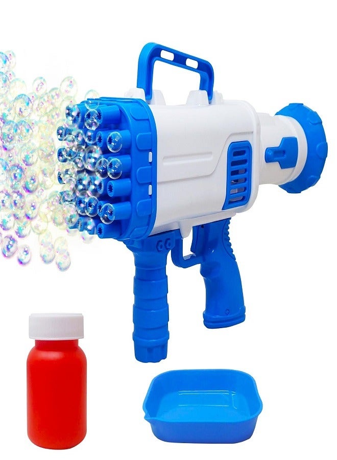 BUBBLE GUN Electric Bubble Gun 32 Holes for Kids with Solution Outdoor Toys for Toddlers Bubble Launcher Machine for Girls and Boys - Image 1