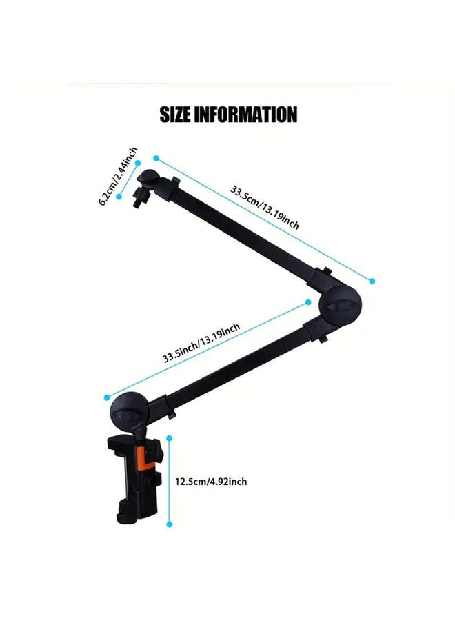 Haomuren Adjustable Microphone Arm Stand with USB C Cable Management Style B - Image 3