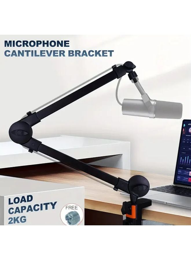 Haomuren Adjustable Microphone Arm Stand with USB C Cable Management Style B - Image 2