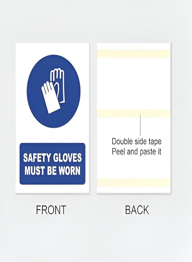 PRIBOX Must Wear Safety Gloves Sign Board – 12x18 Inch Durable Sunboard with High-Visibility Print | Industrial Workplace Safety Signage for Factories, Labs & Hazardous Areas - Image 2
