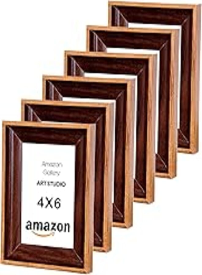 photo frame 4X6, Tabletop10X15 (6 pieces) (Brown-Q)