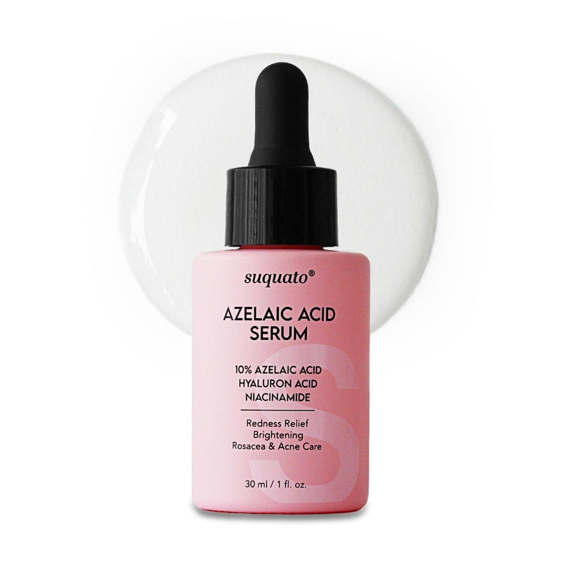 suquato 10% Azelaic Acid Serum with Niacinamide & Hyaluronic Acid â€“ Rosacea Treatment For Face â€“ Redness Relief, Blemish Relief, Brightening Skincare for Rosacea-Prone, Oily or Sensitive Skin, 30ml - Image 1