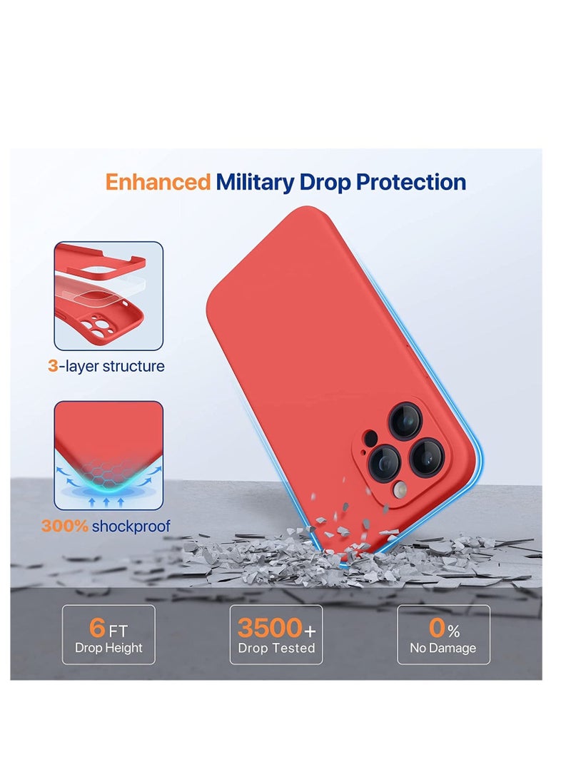 Raxoom iPhone 14 Pro Max Case, with 2 Pack Screen Protectors,[Upgraded Enhanced Camera Protection],Shockproof Liquid Silicone Case with Microfiber Lining,6.7 inch - Image 3