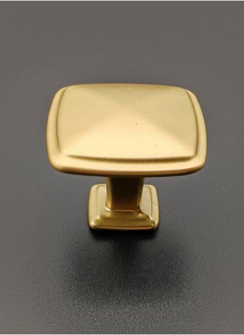 6-Pack Zinc Alloy Cabinet Knob Handles, 32mm Square Drawer Door Cabinet Handles Gold