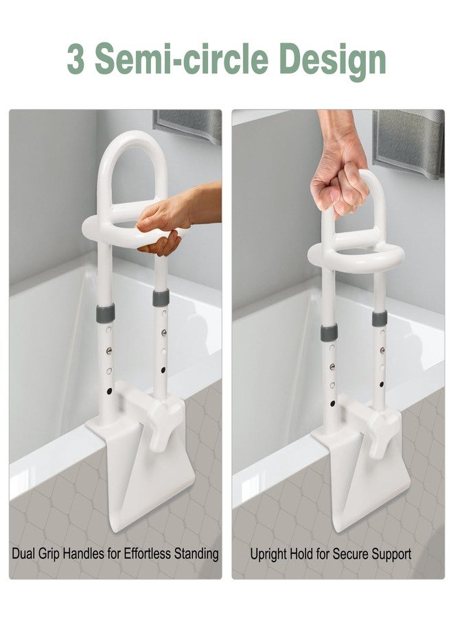 YEEGO DIRECT Bathtub Safety Rail, Height Adjustable Shower Bathtub Grab Bars for Seniors, Innovative Triple Grip Bathtub Handles for Seniors, Waterproof Frame, 300 LBS Weight - Image 3