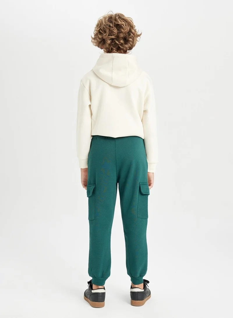 DeFacto Printed Cargo Pocket Elasticated Cuffed Jogger Pants