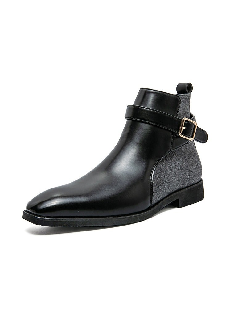 KUYING New Men's Casual Leather Boots - Image 1