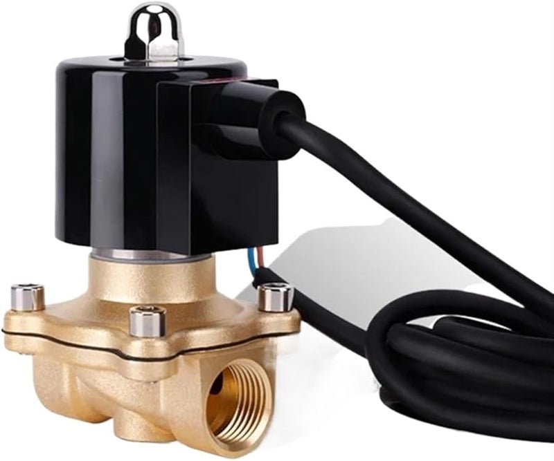 0 5 بوصة صمام مغناطيسي نحاسي IP68 مقاوم للماء مغلق عادة مفتوح 110 فولت 24 فولت 12 فولت - Image 2