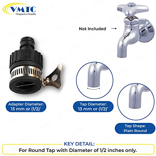 VMTC Heavy-Duty Tap Connector Pair for 1/2" Round Taps: Secure Connection, High-Pressure Resistant, Compatible with 1/2-inch Pipes - Image 2