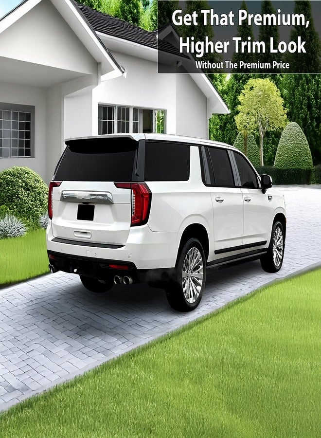 BOGAR TECH DESIGNS for GMC Yukon 2021-2025 Rear Bumper Chrome Delete Overlay, Gloss Black - Image 2