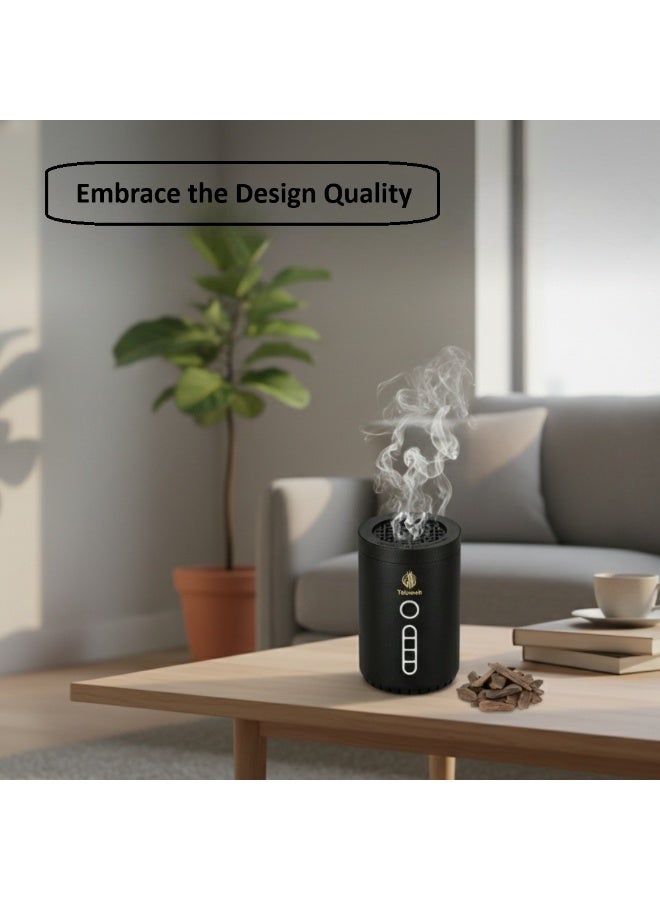 Telawah Smart Quran Speaker OUD Bakhoor Burner with Full Quran Audio MP3, Ayah by Ayah Translation, Tafseer, Bluetooth App Control, Remote, Rechargeable LED Incense Burner - Image 3