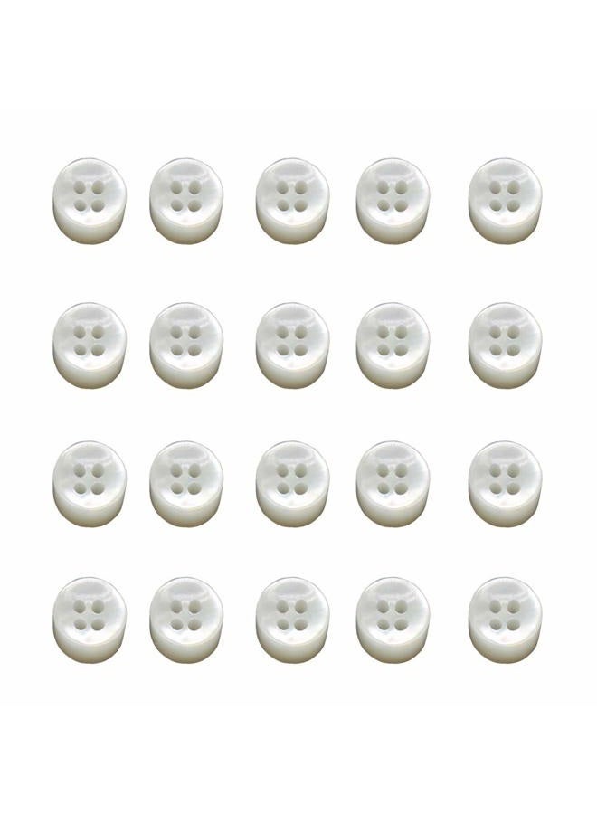 YaHoGa 20 Pieces Genuine White Mother of Pearl Shirt Buttons 10mm 16L 4MM Thickness Real MOP Shirt Buttons 10mm 20pcs white MOP11-white - Image 4