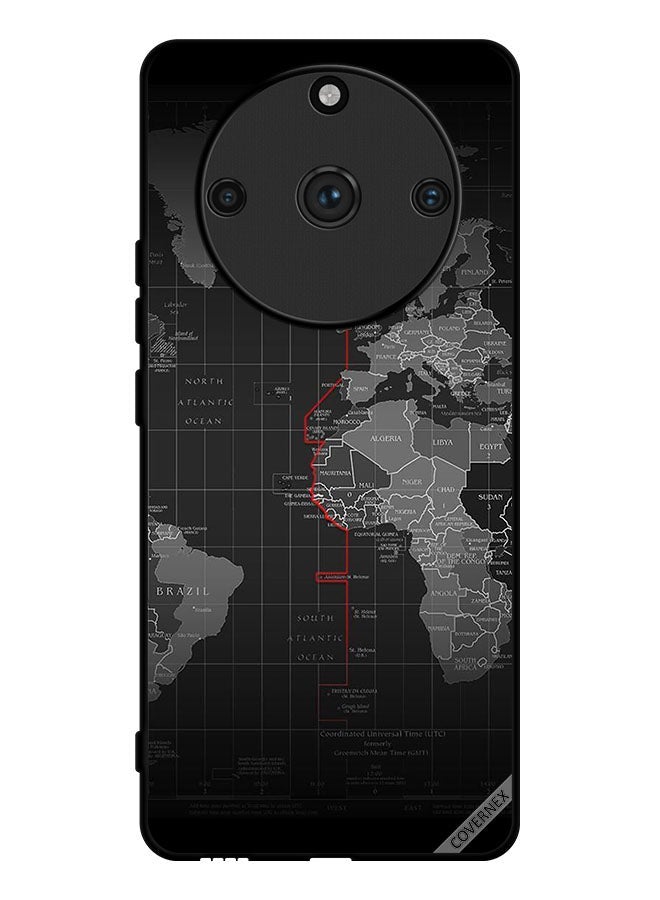 Covernex Protective Case Cover For Realme 11 Pro Plus World Map - Image 1