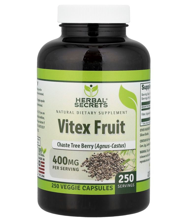 Vitex Fruit 400 mg 250 Veggie Capsules