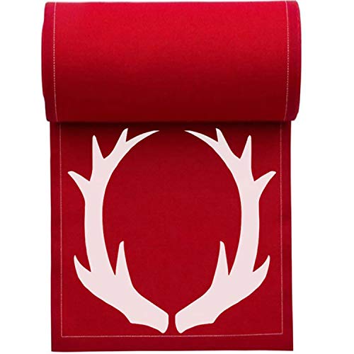 Five Star Napkins Antler Christmas Cocktail Napkins - Red Cotton - 4.5" x 4.5" - Single Use - Party, Events, Holiday (50 x) - Image 3