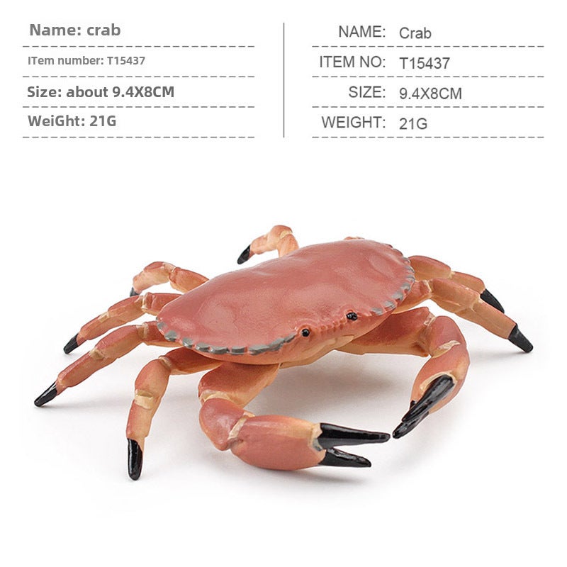Crab Model Educational Toy Realistic Design - Durable Safe Material Ocean Life Figure for Teenagers Learning - Image 1