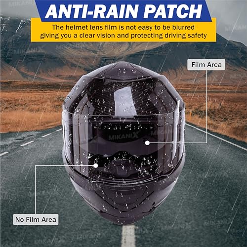 MIKANIX Bike Helmet Visor Anti Rain Film Screen Guard Tempered for Clear Visibility During Rainy Days - Image 3