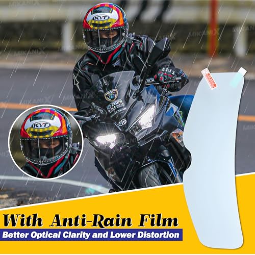 MIKANIX Bike Helmet Visor Anti Rain Film Screen Guard Tempered for Clear Visibility During Rainy Days - Image 5