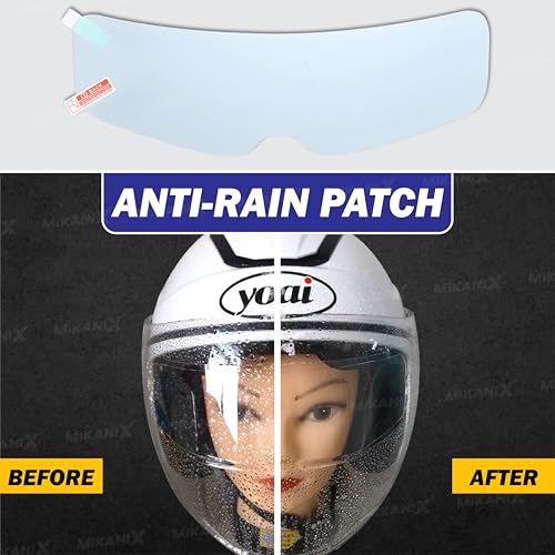 MIKANIX Bike Helmet Visor Anti Rain Film Screen Guard Tempered for Clear Visibility During Rainy Days - Image 2