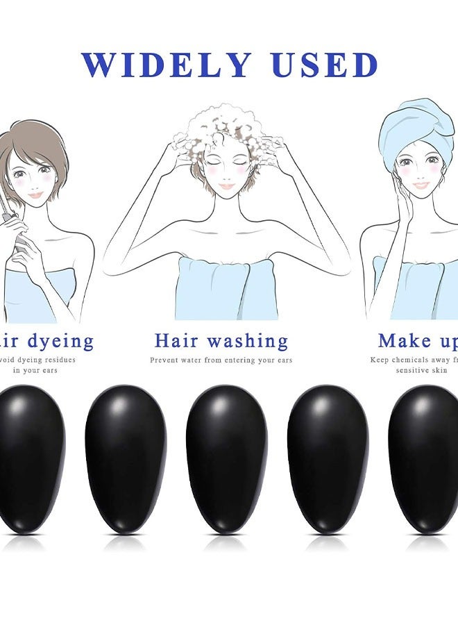 جيوستوس 6pcs أسود مهني الشعر سالون أذن أذن منصات أذن أذن واقي الأذن تصفيف الشعر تلوين الأذن الأذن - Image 2