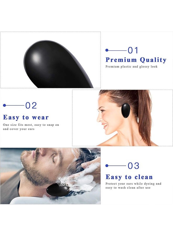 جيوستوس 6pcs أسود مهني الشعر سالون أذن أذن منصات أذن أذن واقي الأذن تصفيف الشعر تلوين الأذن الأذن - Image 4