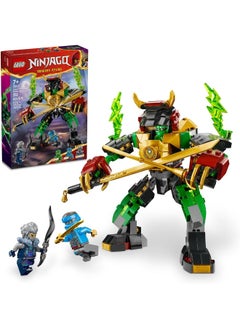 LEGO NINJAGO Lloyd’s Elemental Power Mech Customizable Battle Toy with 3 Ninja Action Figures