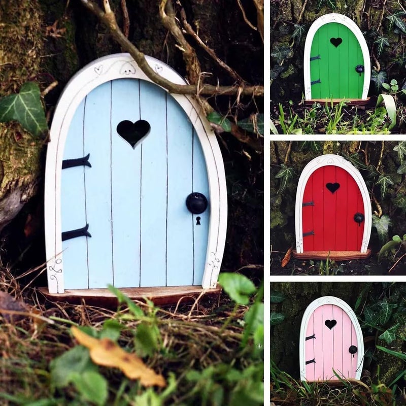 WinldMonmo Whimsical Miniature Fairy Door - Handcrafted 3D Mini Woodland Portal Tree Accessory for DIY Garden Landscapes, Terrarium Decor & Collector's Fantasy Displaysï¼ˆBlue Streak ï¼‰ - Image 3