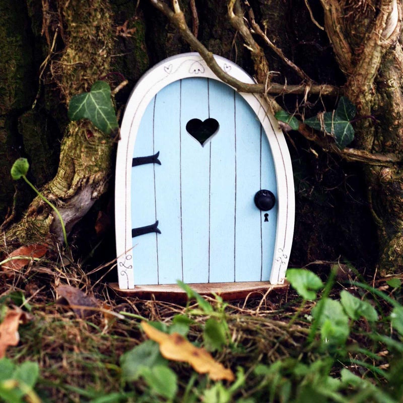 WinldMonmo Whimsical Miniature Fairy Door - Handcrafted 3D Mini Woodland Portal Tree Accessory for DIY Garden Landscapes, Terrarium Decor & Collector's Fantasy Displaysï¼ˆBlue Streak ï¼‰ - Image 2