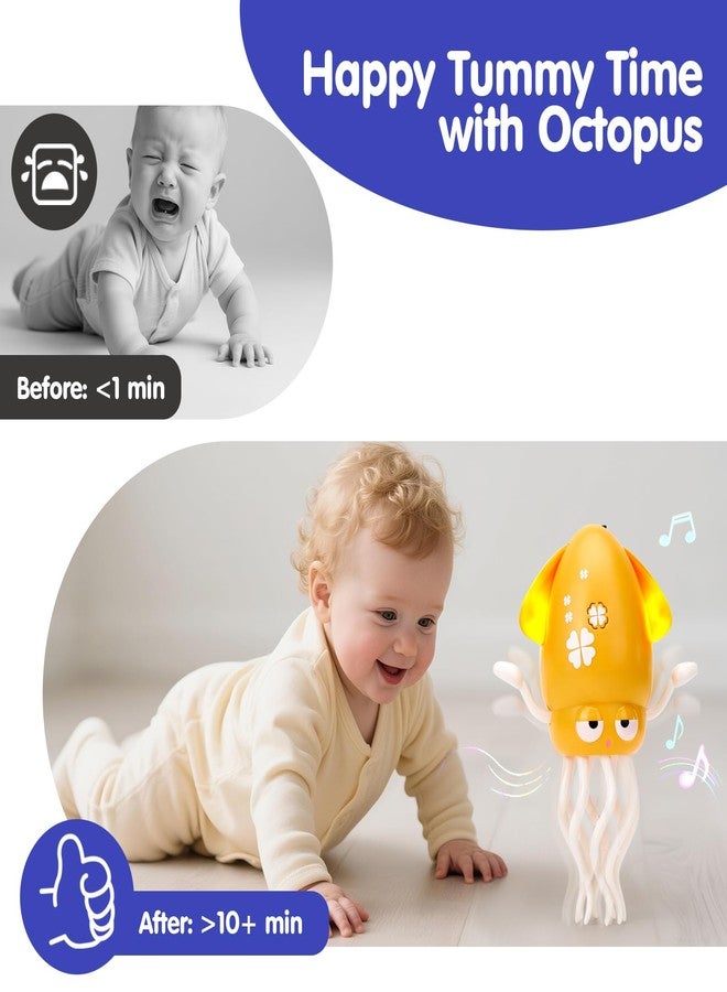 hahaland Dancing Octopus Baby Toys, Magic Musical Crawling Tummy Time Toy, Toddler Sensory Toys for 3 4 5 6 Year Old Boy Girl Birthday Gifts, Funny Squid with Led Light & Music - Image 3