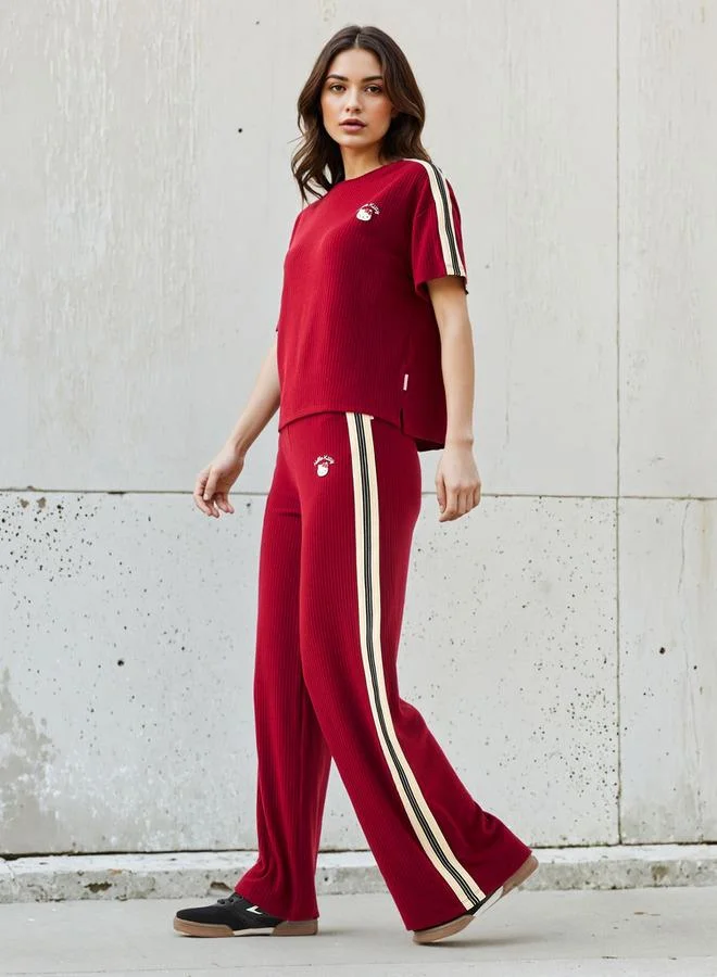 اس بي كاركترز بنطلون رياضي بخصر متوسط من مزيج البوليستر بطبعة هالو كيتي