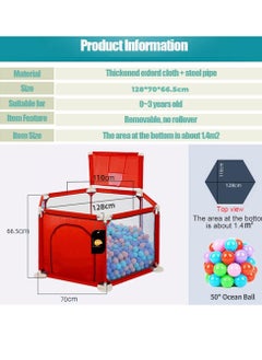 MUMS PLANET Baby Playpen, Foldable Baby Kids Playpen Activity Center Room, Baby Furniture Play Yard with Basketball Hoop, Sturdy Playpen with Anti-Slip Base for Indoor and Outdoor  - Image 2