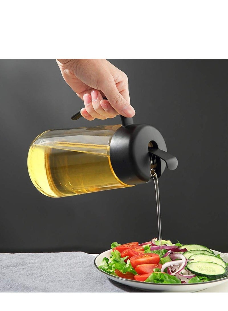 Olive Oil Dispenser Bottle - 20oz/600ml with Auto Flip Cap, No-Drip Spout, Non-Slip Handle - Perfect for Kitchen Cooking - Image 1