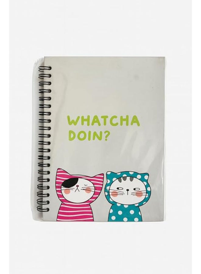 Yassin So Many Cats Notebook, 120 Pages 14x20cm Wire-Bound for Fun Notes and Journaling - Image 1