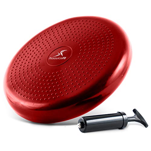 ProsourceFit Core Balance Disc Trainer, 14” Diameter with Pump for Improving Posture, Fitness, Stability - Image 4
