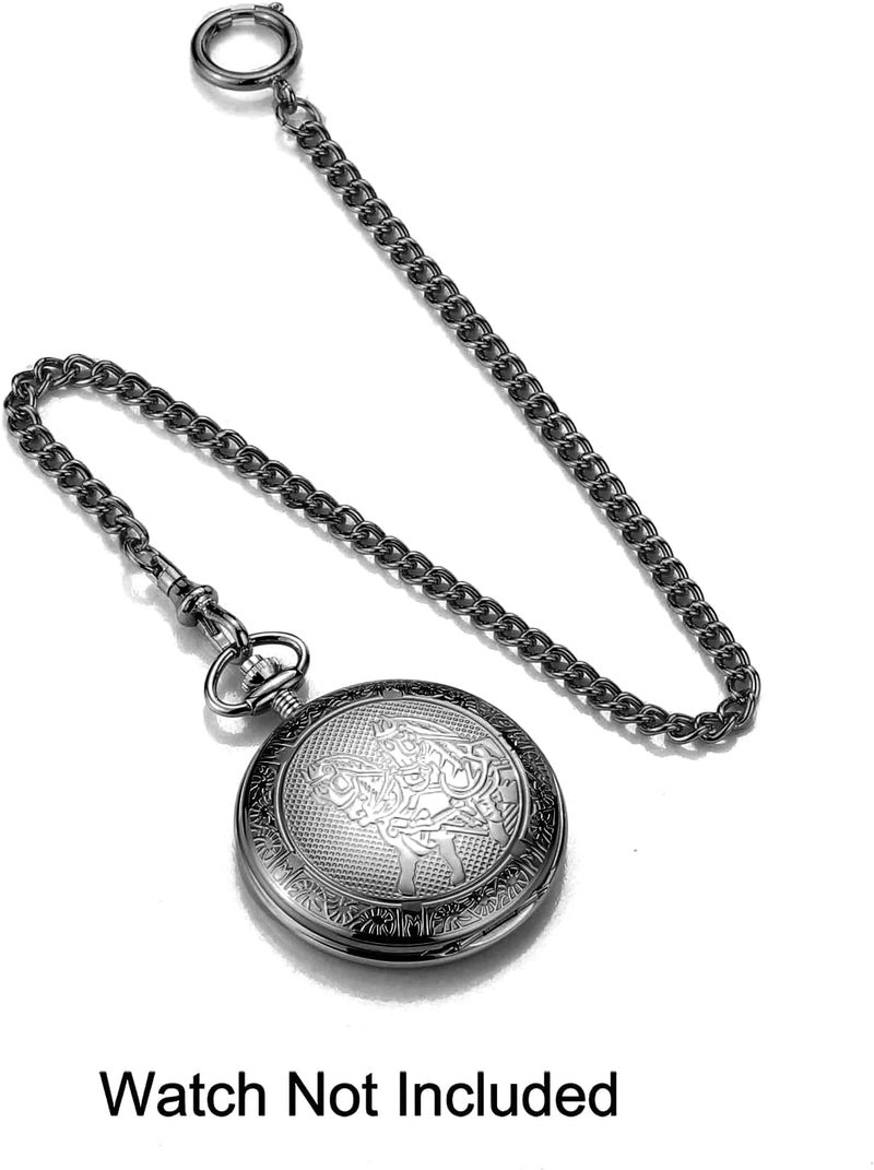 BoShiYa Pocket Watch Chain Gold/Silver Vintage Metal Alloy Albert Vest Lobster Clasps Chain Link - Image 2
